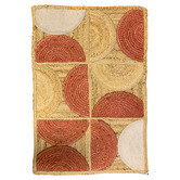 Papaya &amp; Patina Orange &amp; Yellow Salli Hand-Knotted Jute Floor Mat