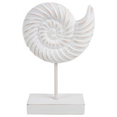 Papaya &amp; Patina White Sea Conch Shell Decorative Ornament