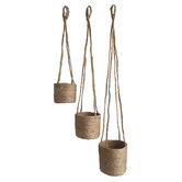 Papaya &amp; Patina 3 Piece Angela Jute Hanging Pot Planter Set