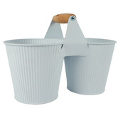 Papaya &amp; Patina Maja Emboss 2 Aluminium Planter Pot