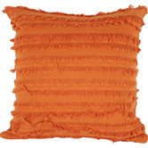 Papaya &amp; Patina Olander Fringed Cotton Cushion