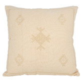 Papaya &amp; Patina Embroidered Innez Cotton Cushion