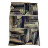 Papaya &amp; Patina Black &amp; White Ikram Braided Jute Rug