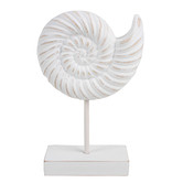 Papaya &amp; Patina White Sea Conch Shell Decorative Ornament