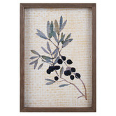 Papaya &amp; Patina Delilah Olive Branch Framed Wooden Wall Art