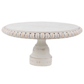 Papaya &amp; Patina White Delilah Beaded Cake Stand