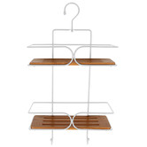 Papaya &amp; Patina 2 Tier Bamboo Shower Caddy