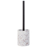 Papaya &amp; Patina Terrazzo Look Polyresin Toilet Brush Holder