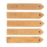 Papaya &amp; Patina 5 Piece Caharin Straight Terracotta Veggie Marker Set