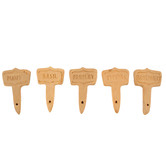 Papaya &amp; Patina 5 Piece Caharin Plaque Terracotta Veggie Marker Set