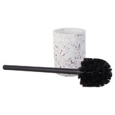 Papaya &amp; Patina Terrazzo Look Polyresin Toilet Brush Holder