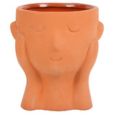 Papaya &amp; Patina Robin Face Ceramic Planter Pot