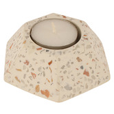 Papaya &amp; Patina Terrazzo Candle Holder
