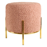 Papaya &amp; Patina Dusty Pink Gold June Stool