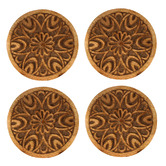 Papaya &amp; Patina Harmony Mango Wood Coasters
