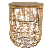 Papaya &amp; Patina Aron Rattan Side Table
