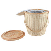 Papaya &amp; Patina Tulum Insulated Rattan &amp; Bamboo Picnic Basket