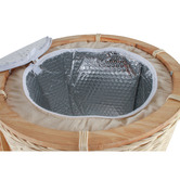 Papaya &amp; Patina Tulum Insulated Rattan &amp; Bamboo Picnic Basket