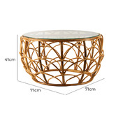 Papaya &amp; Patina Eliza Arch Rattan Coffee Table