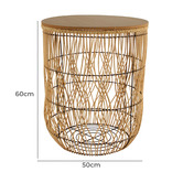 Papaya &amp; Patina Aron Rattan Side Table