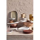 Papaya &amp; Patina Terrazzo Style Lucca Ceramic Display Tray