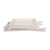 Papaya &amp; Patina White Hattie Foldable Serving Tray
