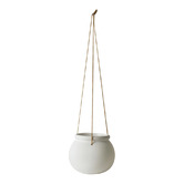 Papaya &amp; Patina White Liliana Bulb Ceramic Hanging Planter