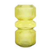 Papaya &amp; Patina Bil Ribbed Glass Vase
