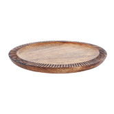 Papaya &amp; Patina Natural Iblis 34cm Round Mango Wood Serving Plate