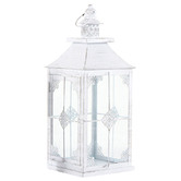 Papaya &amp; Patina White Badalh Iron Decorative Lantern