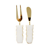 Papaya &amp; Patina 2 Piece Wonda Marble Cheese Knife Set