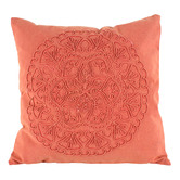 Papaya &amp; Patina Baara Embriodered Cotton Cushion