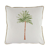 Papaya &amp; Patina St. Bart&#039;s Palm Tree Cotton-Blend Cushion