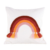 Papaya &amp; Patina Boho Rainbow Bae Cotton Cushion