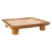 Papaya &amp; Patina Iblis Square Mango Wood Tray