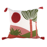 Papaya &amp; Patina Belicia Sun &amp; Palm Tree Cotton Cushion