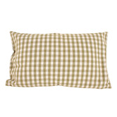 Papaya &amp; Patina Gingham Cyrlla Cotton-Blend Lumbar Cushion