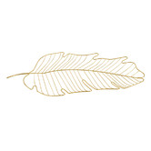 Papaya &amp; Patina Gold Mabbe Leaf Ornament