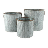 Papaya &amp; Patina 3 Piece Camella Planter Set