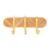 Papaya &amp; Patina Kylo 3 Hook Rattan Wall Hanger