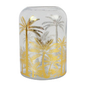 Papaya &amp; Patina Hana Golden Palm Glass Vase