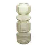 Papaya &amp; Patina Bibo Ribbed Glass Vase