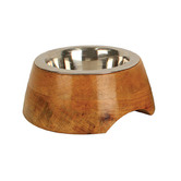 Papaya &amp; Patina Harmony II Mango Wood Pet Bowl