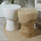 Papaya &amp; Patina Nadia Paulownia Wood Side Table