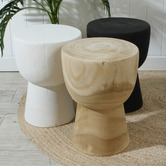 Papaya &amp; Patina Nadia Paulownia Wood Side Table