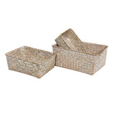 Papaya &amp; Patina 3 Piece Whitewash Haven Storage Basket Set