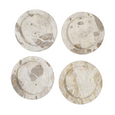 Papaya &amp; Patina Beige Lilet Marble Coasters