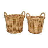 Papaya &amp; Patina 2 Piece Cheche Rattan Kubu Basket Set