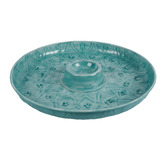Papaya &amp; Patina Turquoise Roe 36cm Chip &amp; Dip Bowl