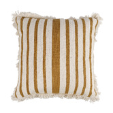 Papaya &amp; Patina Cora Stripe Square Cotton Cushion